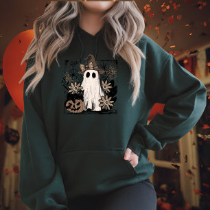 Pull À Capuche Boo Magic Vibes Boho Fantôme Floral