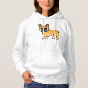 Pull À Capuche Bouledogue français fauve mignon chien de dessin a