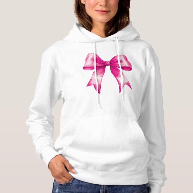 Pull À Capuche Bow rose (Devant)