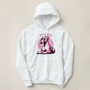 Pull À Capuche Boxer Mama : Joli Chien Rose Boxer Silhouette