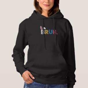 Pull À Capuche Bruh Bunny Pâques mignonne mème pour les enfants _