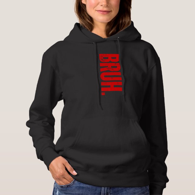 Pull À Capuche Bruh meme dit frère saluer Ados garçons Hommes (Devant)