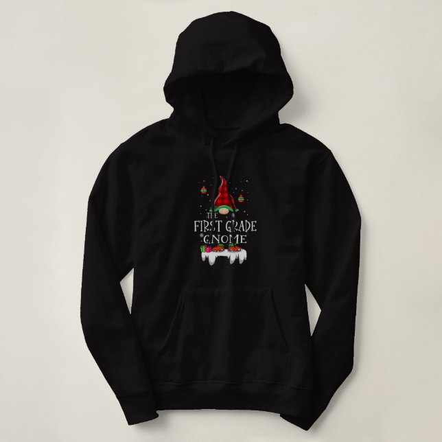 Pull À Capuche Buffle de première année Plaid Famille de jumelage (Design devant)