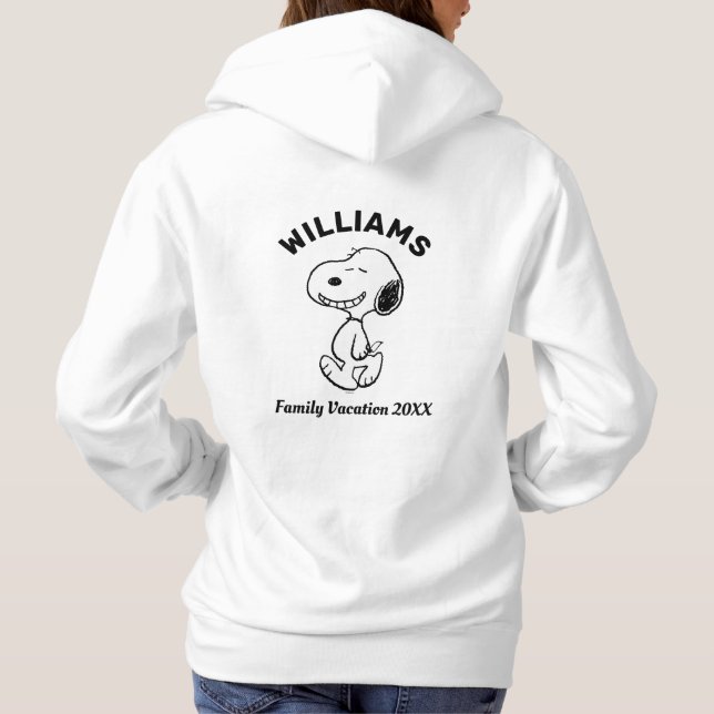 Pull À Capuche cacahuètes | Snoopy Famille Vacances (Dos)