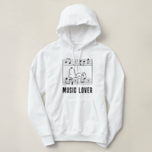 Pull À Capuche cacahuètes Snoopy Musical Notes