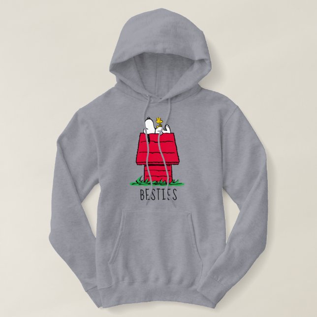 Pull À Capuche cacahuètes | Snoopy & Woodstock Doghouse (Design devant)