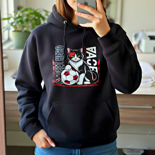 Pull À Capuche Cadeau Chat de Foot Héros de Rue - Pied d'Amateur