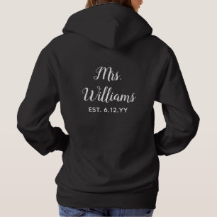 Pull À Capuche Cadeau personnalisé Mme Est Date Lune de miel pour