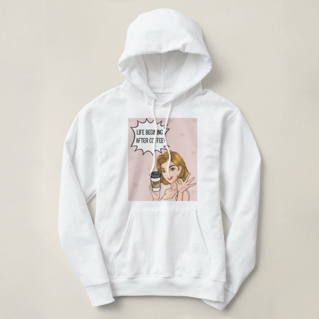 PULL À CAPUCHE CAFÉ (Design devant)
