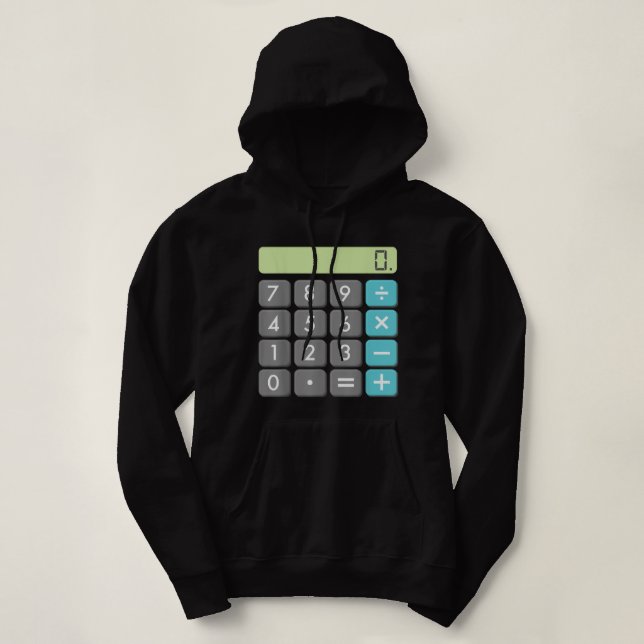 Pull À Capuche Calculatrice Costume d'Halloween Chemise Geek Cool (Design devant)