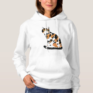 Pull À Capuche Calico chat assis