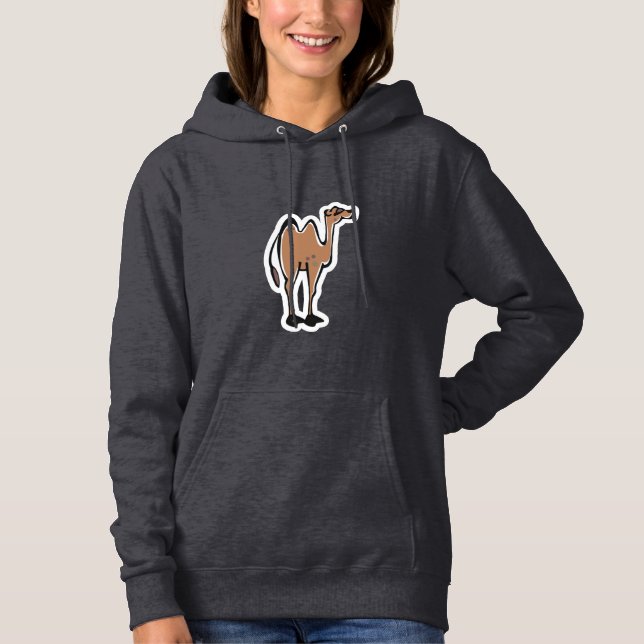 Pull À Capuche Camel de dessin mignon (Devant)