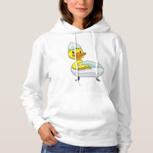 Pull À Capuche Canard à la baignade avec baignoire et mousse