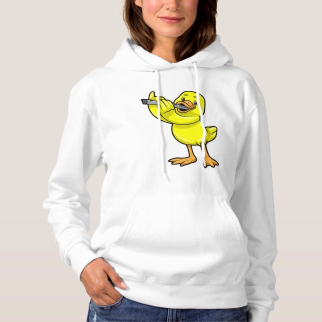 Pull À Capuche Canard à la musique avec flûte (Devant)