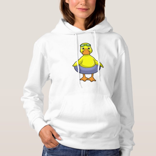 Pull À Capuche Canard à nager avec anneau de nage (Devant)