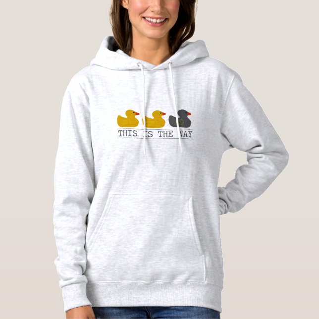 Pull À Capuche Canard noir gris canard du Minnesota - C'est comme (Devant)