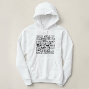 Pull À Capuche Cancer Zodiac Mot Cloud Inspiration