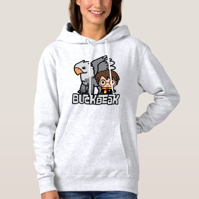 Pull À Capuche Caricature Harry Potter et Buckbeak (Devant)