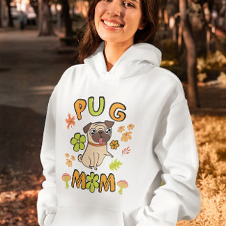 Pull À Capuche Carlin maman, Couleurs automnales, chute feuilles 