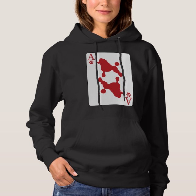 Pull À Capuche Carte Poodle Cadeau (Devant)