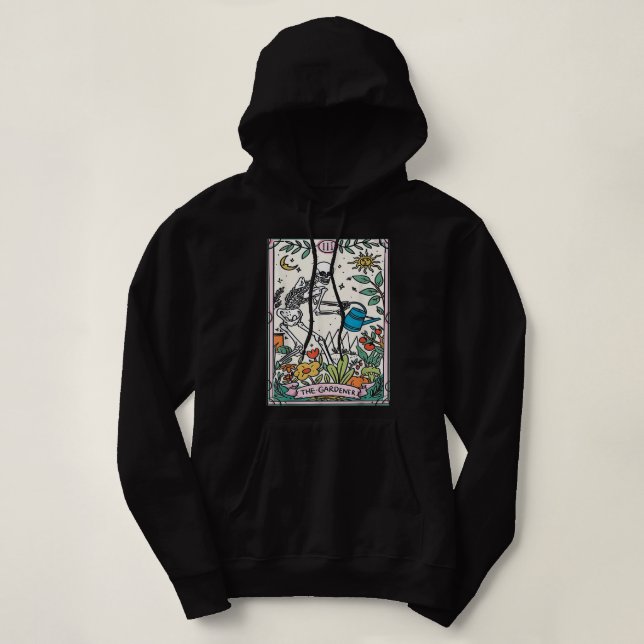 Pull À Capuche Carte Tarot Gardener Mystical Witchener Jardinage (Design devant)