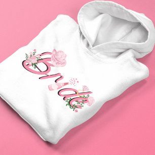 Pull À Capuche Casquette Cowboy Rose Avec Bride Fleurs