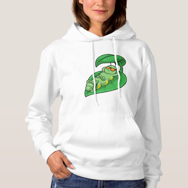 Pull À Capuche Caterpillar avec feuille (Devant)