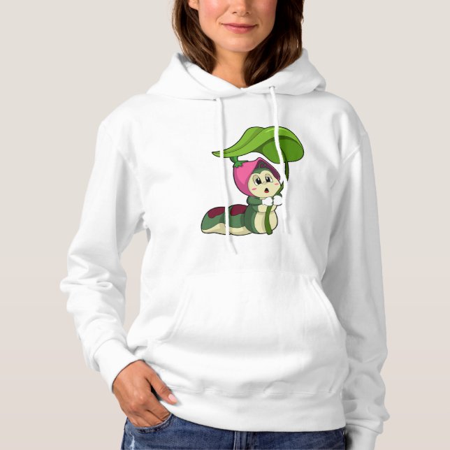 Pull À Capuche Caterpillar avec feuille (Devant)