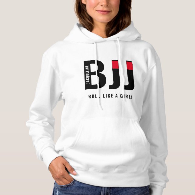Pull À Capuche Ceinture noire BJJ Jiu Jitsu pour femme personnali (Devant)