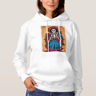 Pull À Capuche Célébration de la vie - Catrina traditionnelle