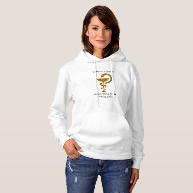 Pull À Capuche Cérémonie de remise de manteau blanc de pharmacie  (Devant entier)