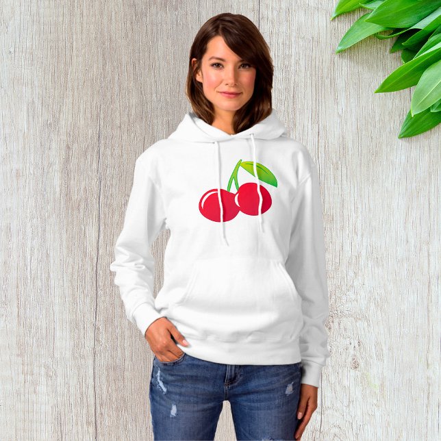 Pull À Capuche Cerises rouges brillantes (Créateur téléchargé)