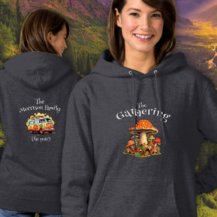 Pull À Capuche Champignons amusants Retro Personnalisable Réunion
