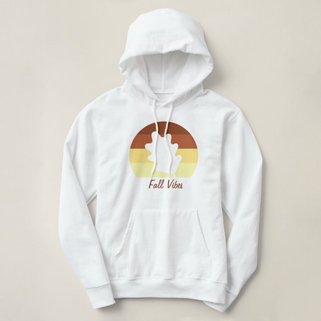 Pull À Capuche Chandail de la vibes automnale (Design devant)
