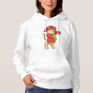 Pull À Capuche Chat comme pompier avec Ax