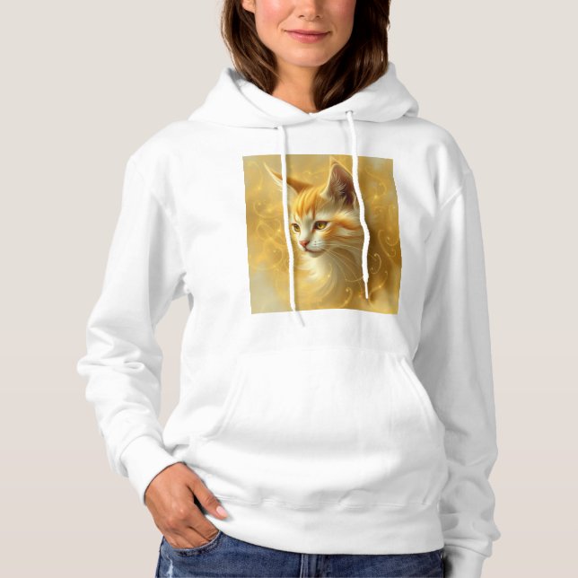 Pull À Capuche Chat doré  (Devant)