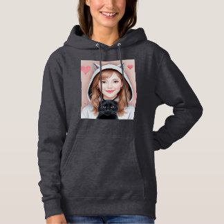 Pull À Capuche Chat Love