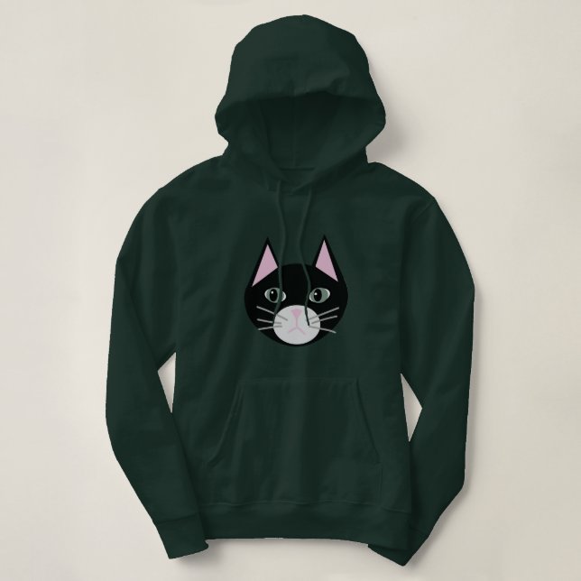 Pull À Capuche Chat Noir (Design devant)