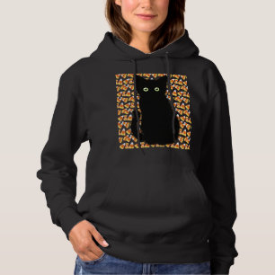 Pull À Capuche Chat noir, motif de maïs, Halloween amusant