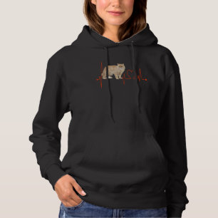 Pull À Capuche Chat Selkirk Rex Battement de coeur EKG  Chat & Ch