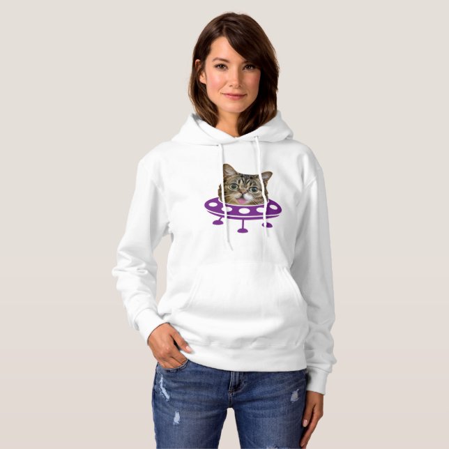 Pull À Capuche Chat spatial (Devant entier)