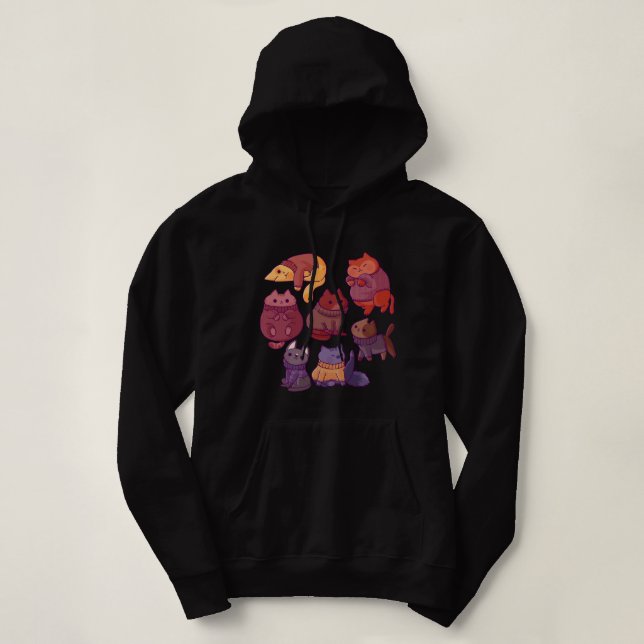 Pull À Capuche Chats en T-shirt Sweaters (Design devant)