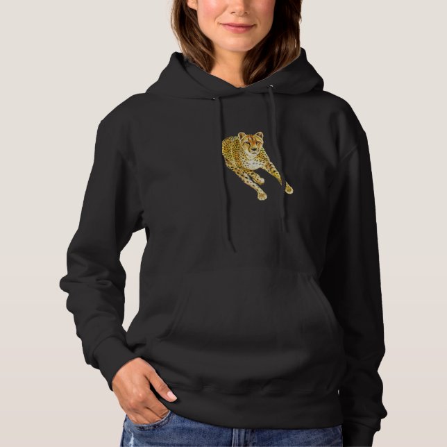 Pull À Capuche Cheetah Amoureux des animaux Cadeau Hommes Femmes  (Devant)