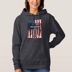 Pull À Capuche Chemise à ailes de croix patriotique d'une nation 