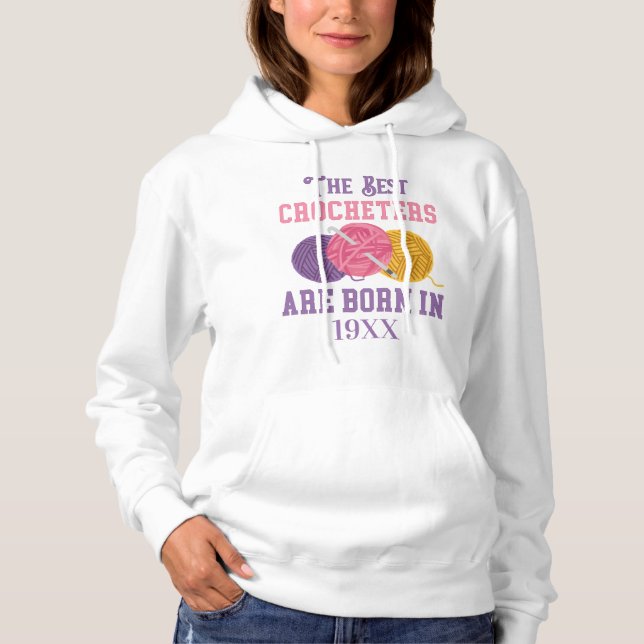 Pull À Capuche Chemise de l'année de naissance personnalisée pour (Devant)
