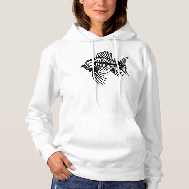 Pull À Capuche Chemise Fossile Poisson (Devant)