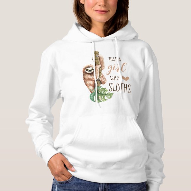 Pull À Capuche Chemise T-Shirt Sloth Love (Devant)
