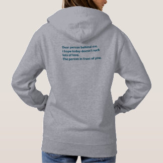 Pull À Capuche Chère personne derrière moi