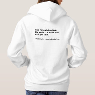 Pull À Capuche Chère personne derrière moi