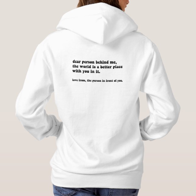 Pull À Capuche Chère personne derrière moi (Dos)